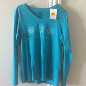 Life is Good long sleeve v-neck shirt